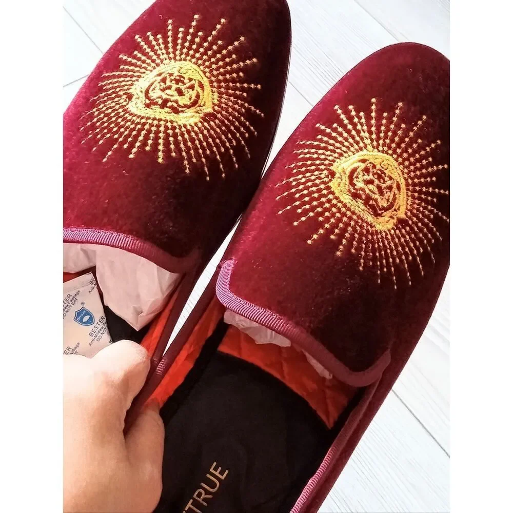 (R-4619) FOEVTRUE Mens Dress Loafers Velvet Wedding Party Prom Shoes Sz 48 (15)